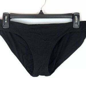 Becca by Rebecca Virtue Women’s Black Tab Side Hipster Bikini Bottom, Size Large